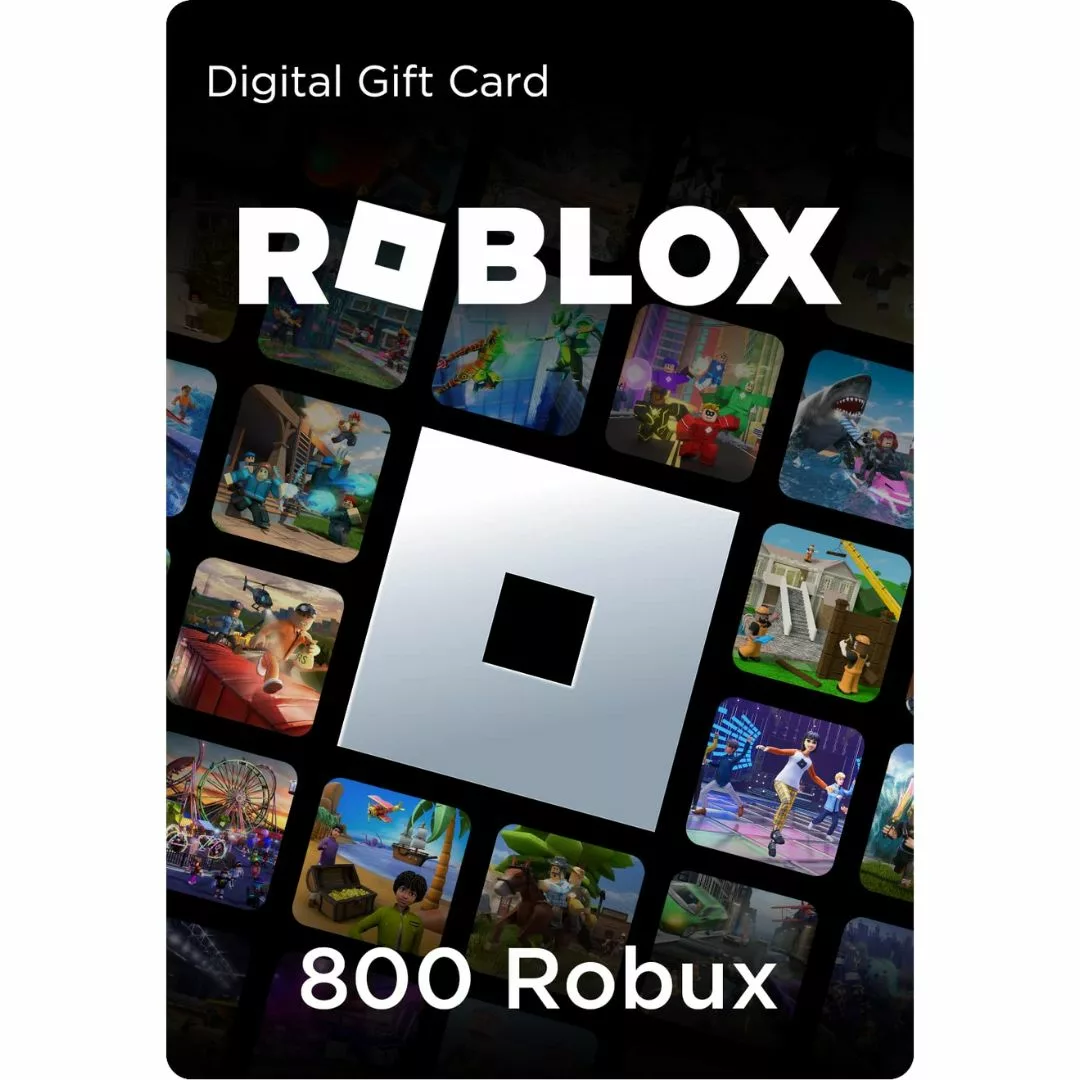 Cartão Roblox 800 Robux - Cartão Presente Roblox - Corre Que Ta