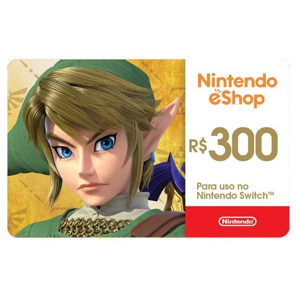 Gift Card Nintendo Eshop Brasil 300 Reais - Código Digital